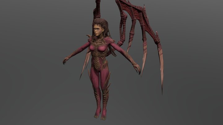 Kerrigan - Low Poly - Rigged - PBR 3D Model