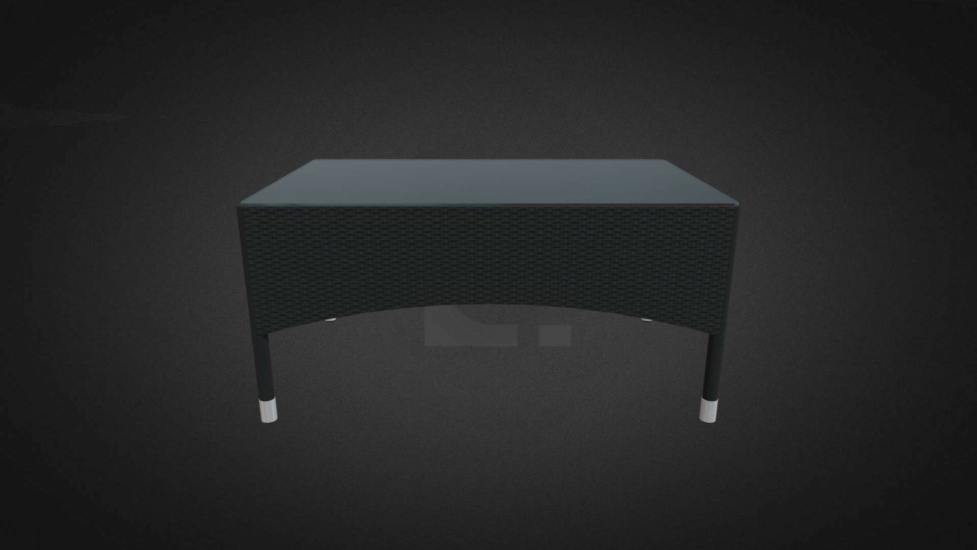 3D model Wicker Table Hire - This is a 3D model of the Wicker Table Hire. The 3D model is about a black box with a white top.