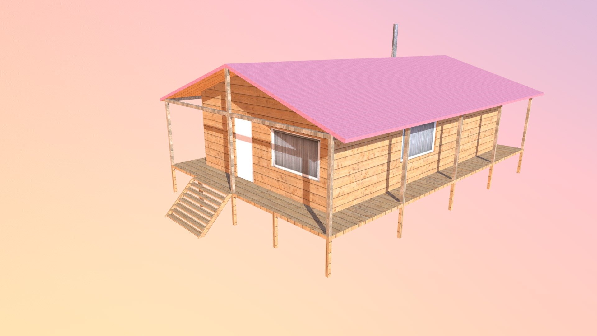 Colombian House Download Free 3D Model By Nikita Nazarenko 