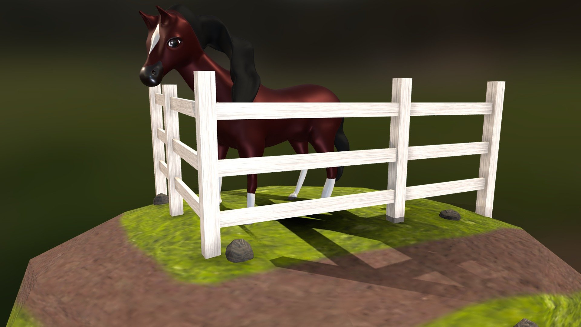 Horse Behind a Fence - Download Free 3D model by Unknown_Art [ef3c9a2 ...