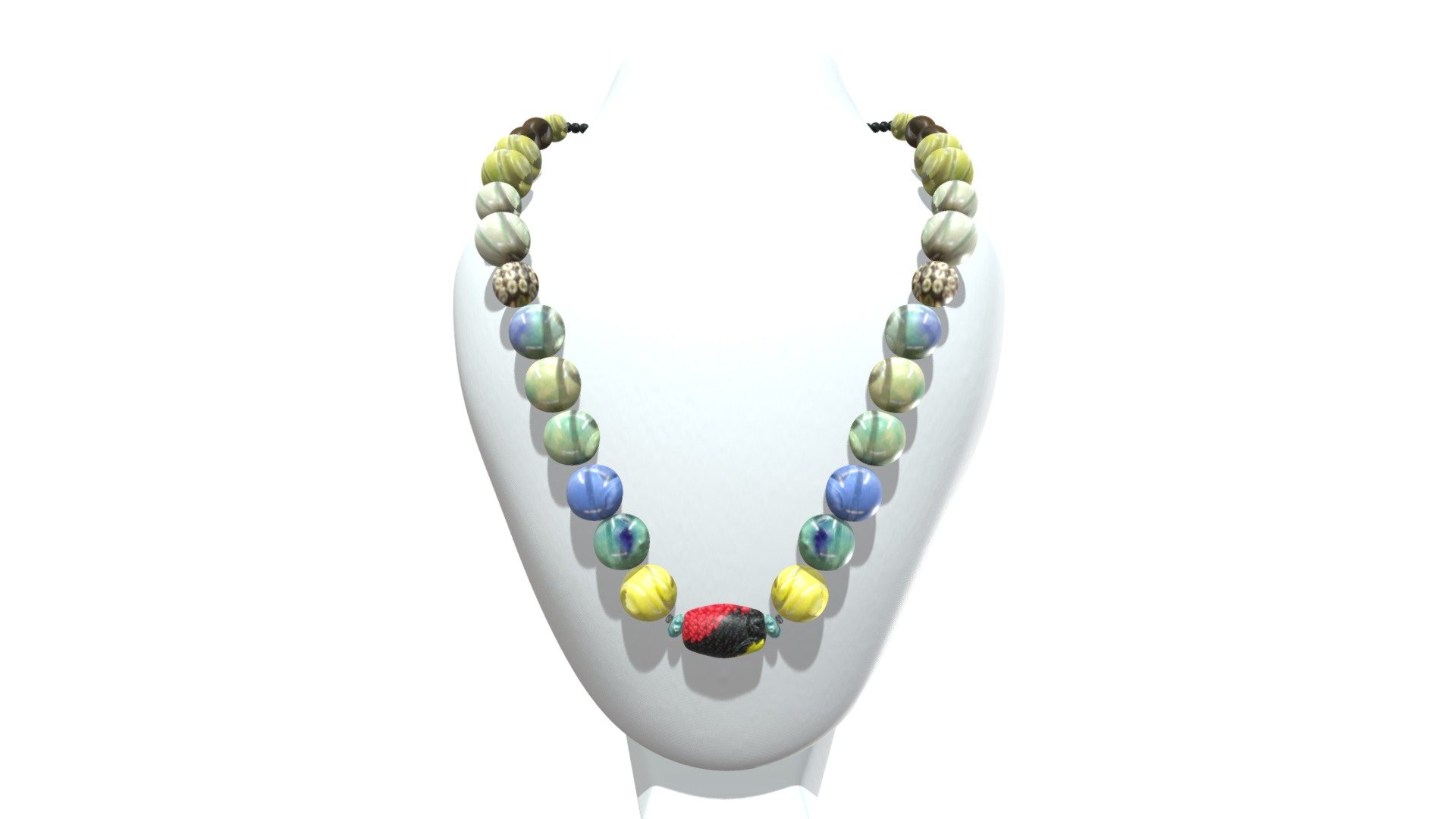 SARAWAK BEADS NECKLACE Kabo - Download Free 3D model by eeelabvisual ...