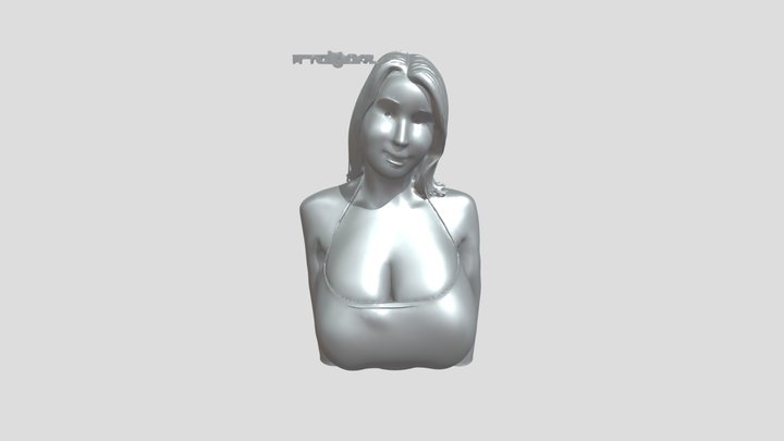 Adult woman standing indoors 3D Model