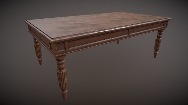 Antique Table 3D Model