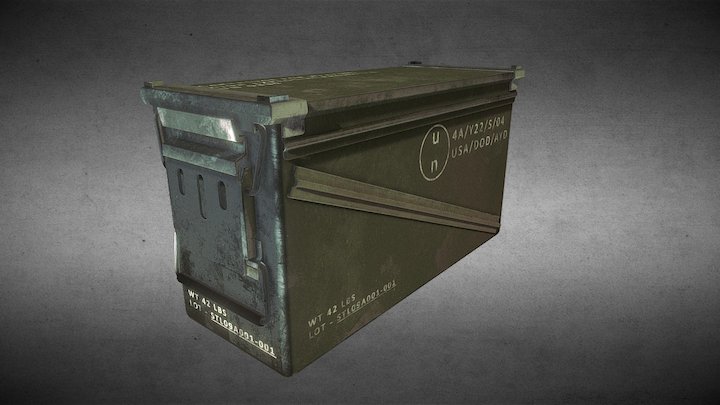 40mm Ammo Can 3D Model