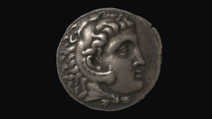 Tetradrachm of Alexander the Great as Herakles 3D Model