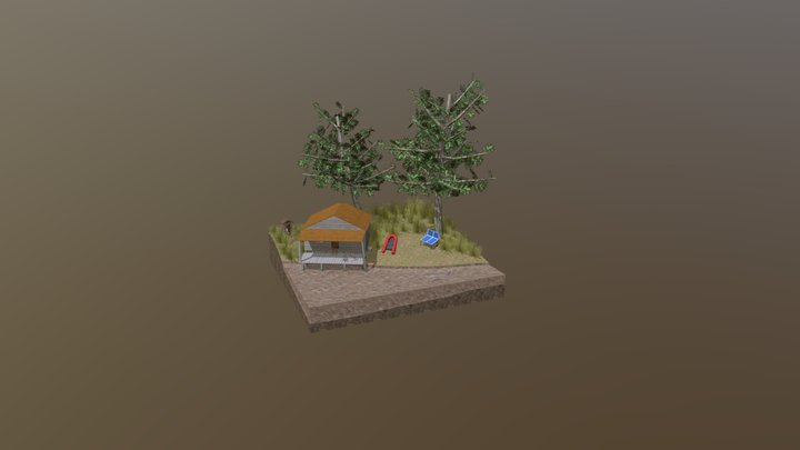 DAE Diorama - Forest loner 3D Model