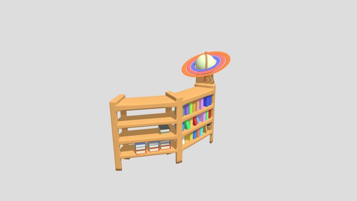 BOOKSHELF 2 3D Model