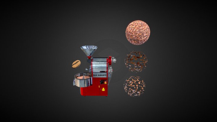 Realistic Coffee Roaster Machine Pack 3D Model