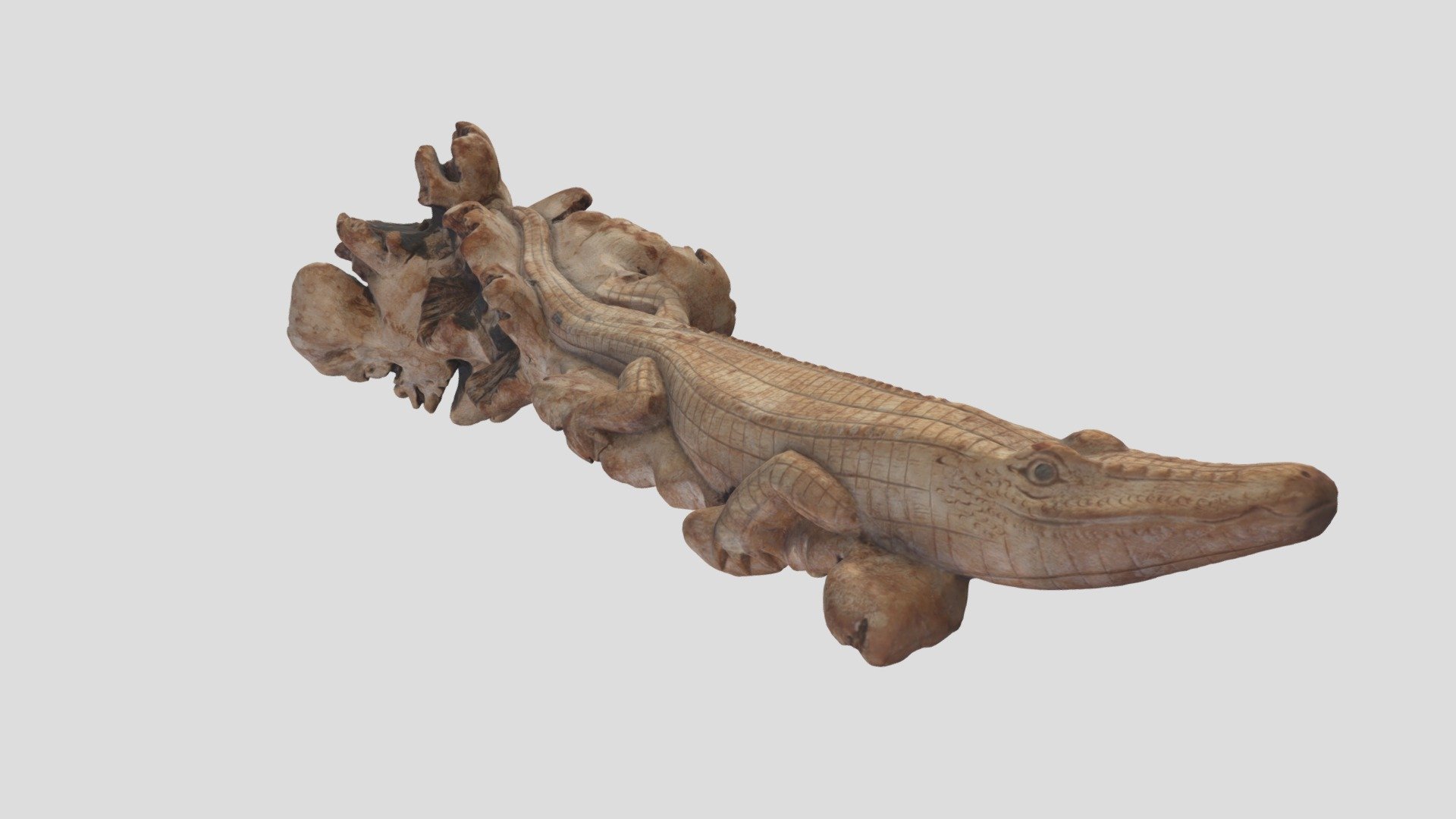 Holzkrokodil