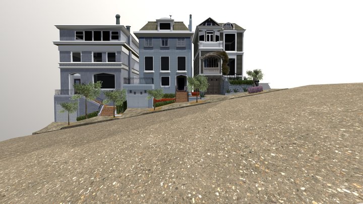 San Francisco Houses with 4k Poly Limit 3D Model
