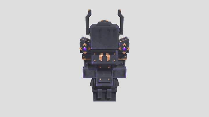 Obsidian Paladin armor model for Minecraft 3D Model