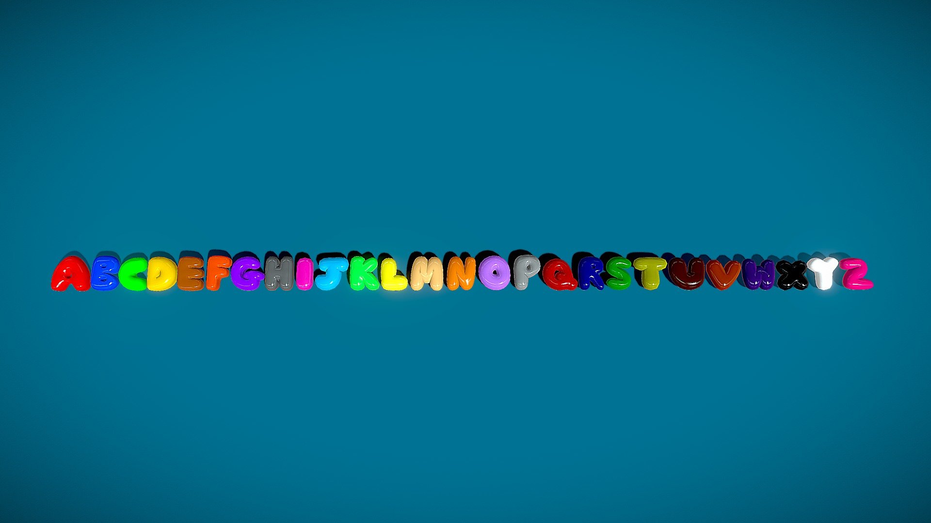 3d bubble letter alphabet