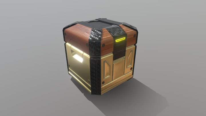 Sci-fi Crate 3D Model