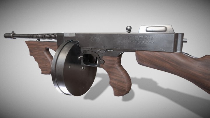 Thompson 1928 SMG – Kostenloses 3D-Modell STL