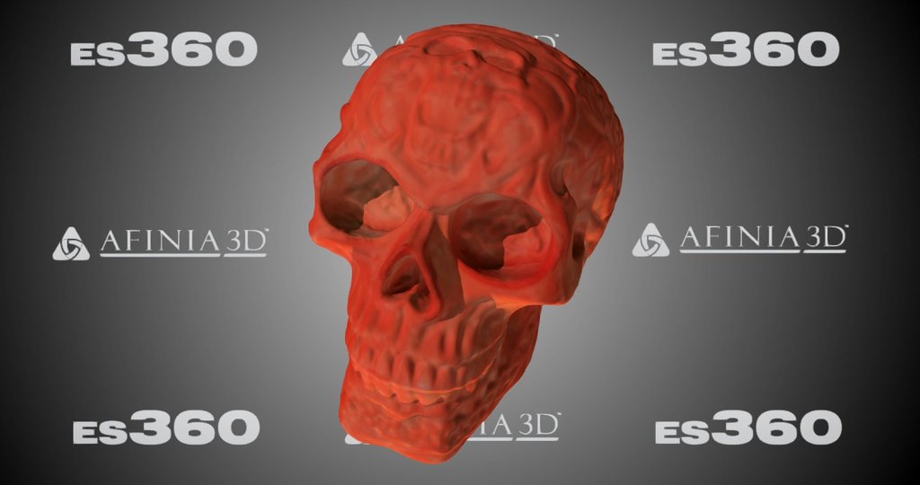 Red Celtic Skull, by Afinia ES360 3D Scanner