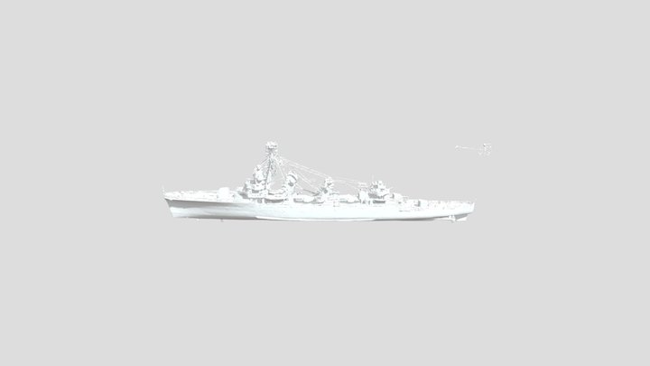 Fletcher Class Destroyer 3D Model