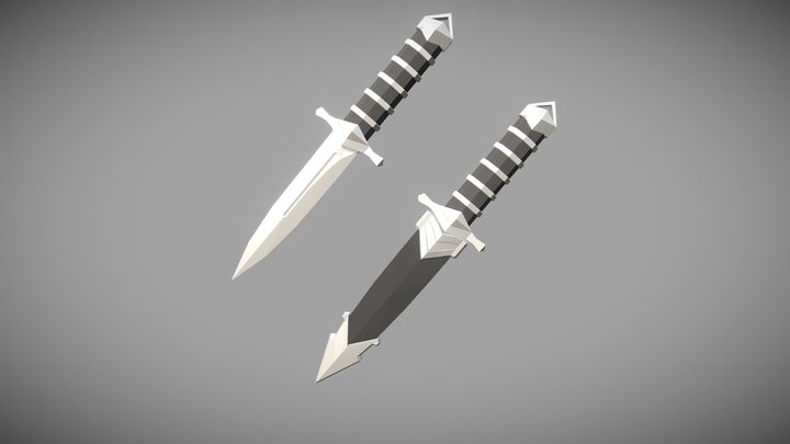 「Low Poly」 Dagger 3D Model
