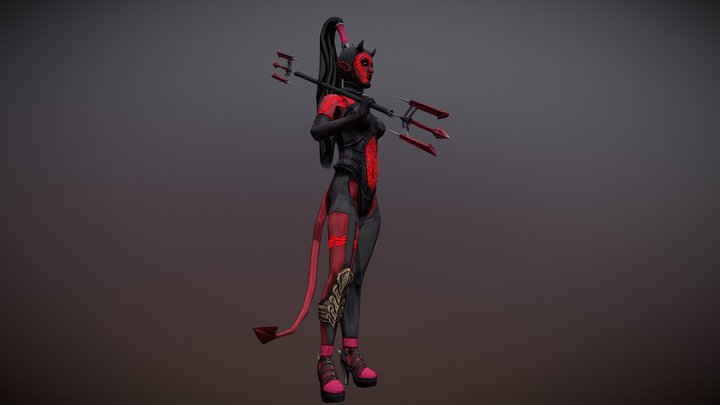 She Devil Antagonist - Fallen Angel Game 3D Model