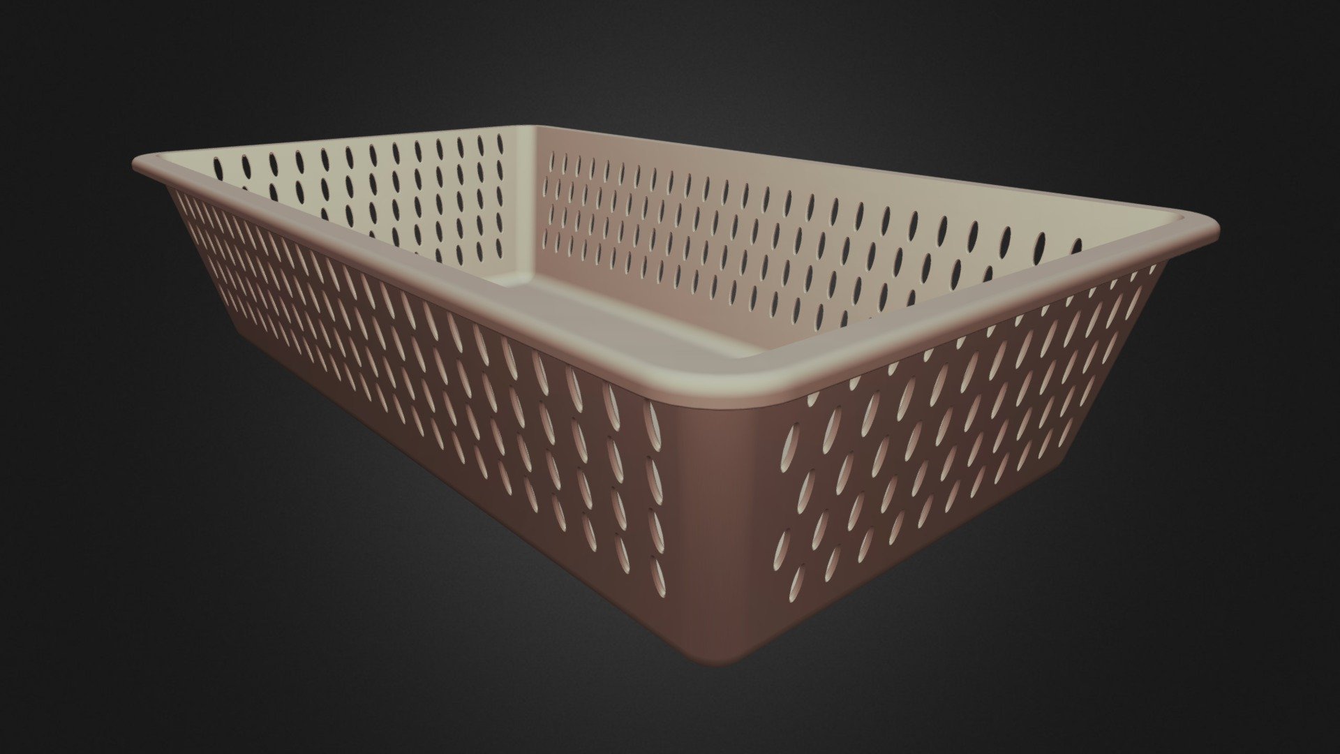 Plastic Multipurpose Storage Basket 35cm x 20cm Buy Royalty Free 3D model by MR.AnyCAD