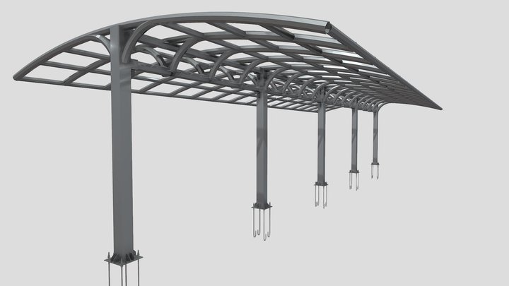 COBERTURA METÁLICA GINÁSTICA AO AR LIVRE 3D Model