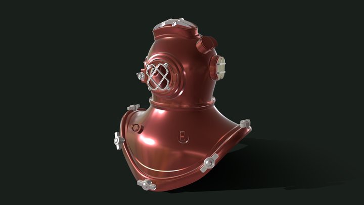 Diving Helmet 3D Model
