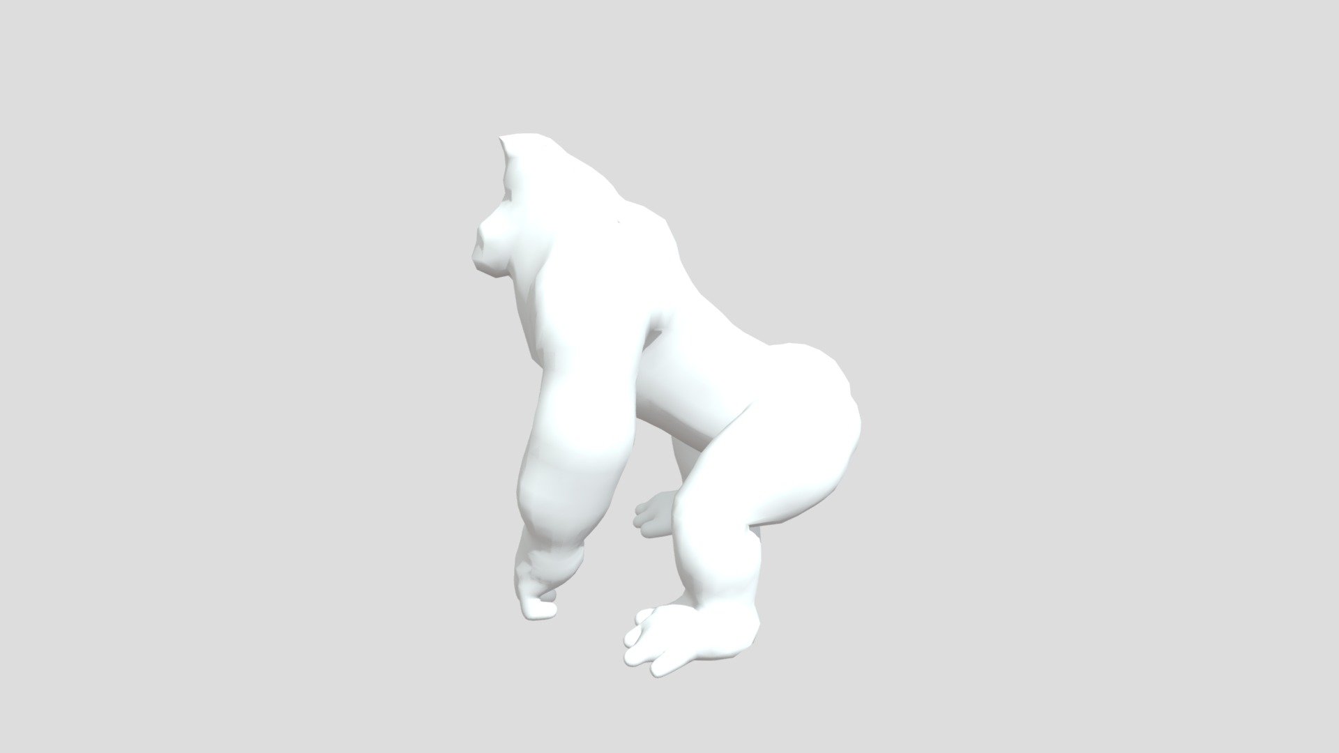 Gorilla: ZSphere Basic blocking (ZBrush)