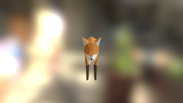 low poly fox 3D Model