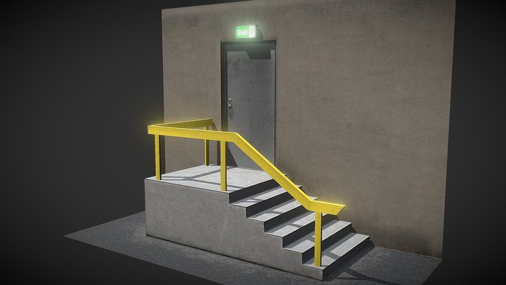 Shopping Mall Exit 3D Model