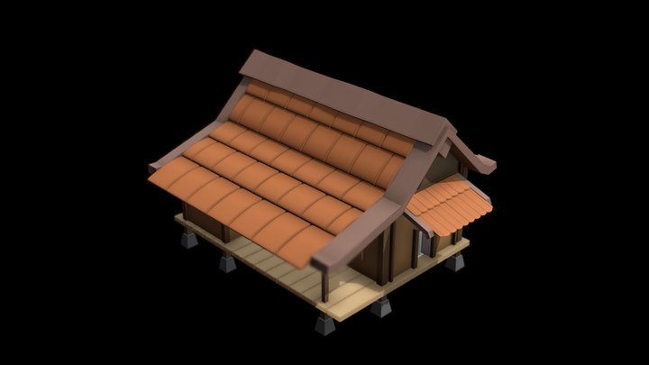 Rumah Baduy Indonesia ( Option 2 ) 3D Model