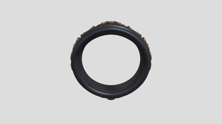 decorative ring with intricate design 3D Model
