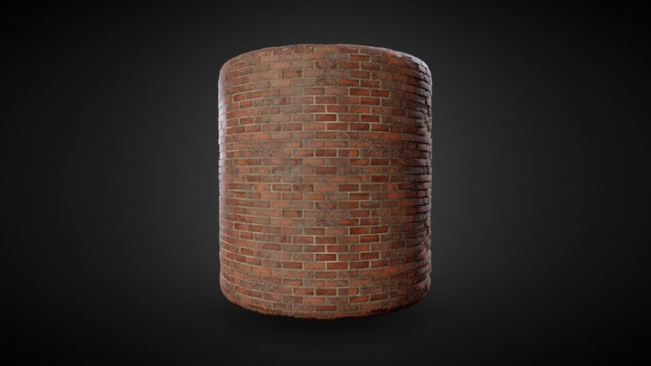 Stylized old bricks (PBR material) 3D Model