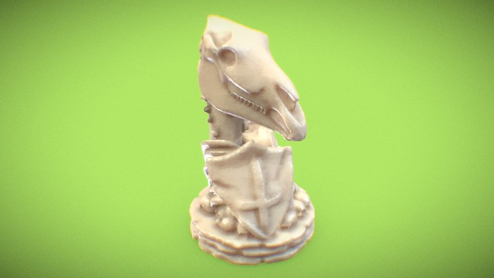 Skull Chess - Knight 3D Model