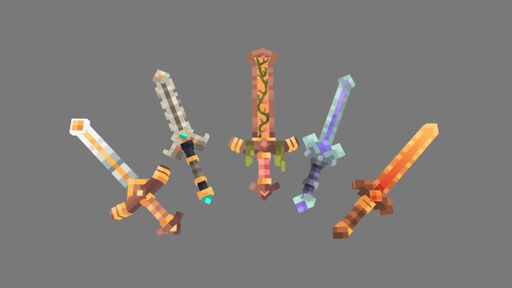 Sword Pack vol.1 3D Model