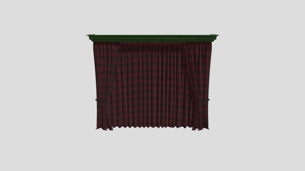 Fabric Flannel Tartan Curtain