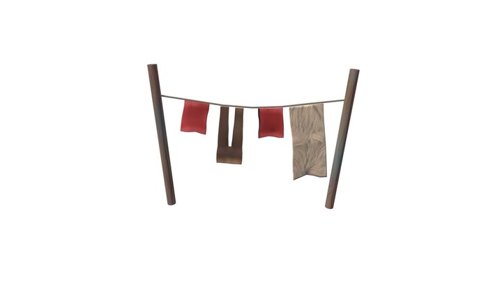 Clothes Line 3D Model