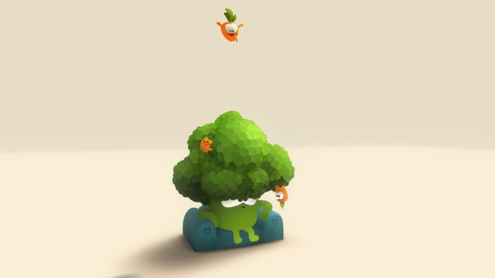 Uncle Broccoli 3D Model