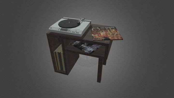 Old Vinyl Set 3D Model