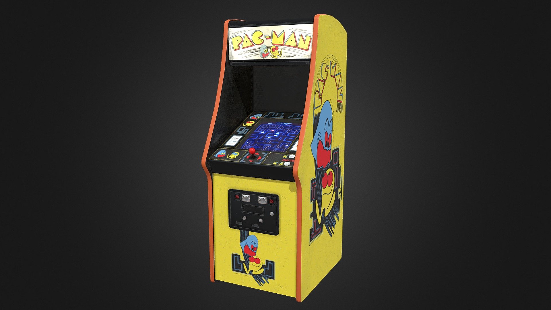 Midway's 1980 Pac-Man Arcade Game - 3D model by Thamium9 [ef59905 ...