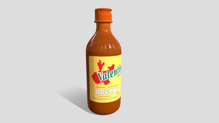 Botella de salsa Valentina 3D Model