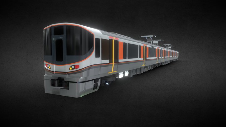 Osaka JR323 Commuter Train 3D Model