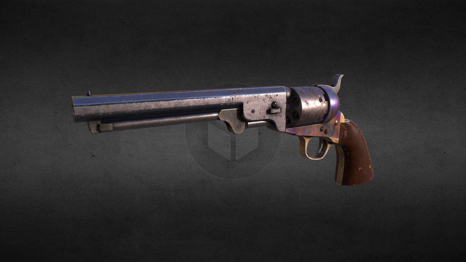 Colt Navy 1851 - Lowpoly