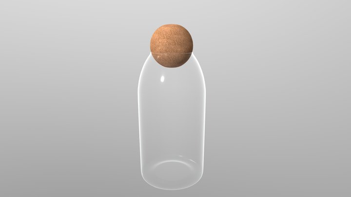 Bottle Glass Home Decoration 3D Model