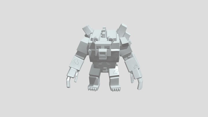 Blocky mutant bear creature