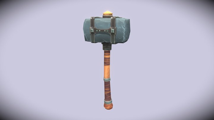 Stylized Viking Hammer 3D Model
