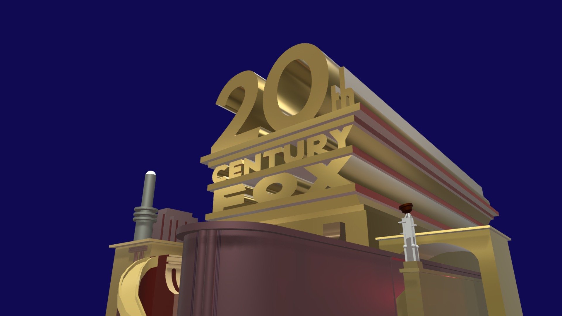 20th Century Fox Logo 1935 Remake Download Free 3d Model By Lighting ...