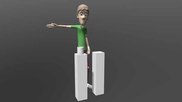 Drinking Animation 3D Model