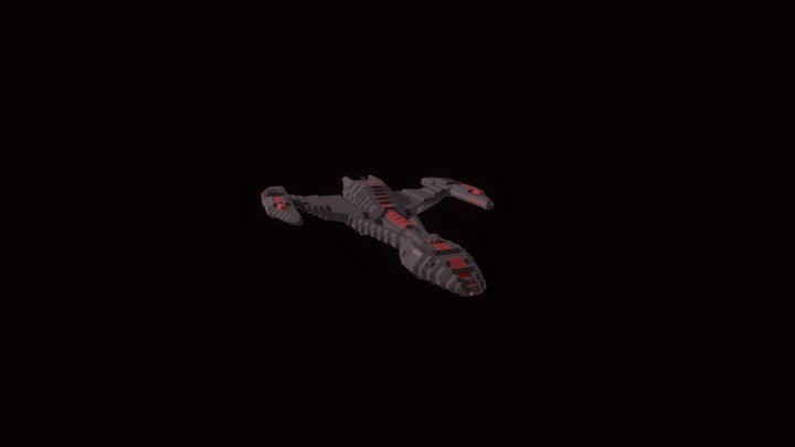 Klingon Somraw Raptor 3D Model