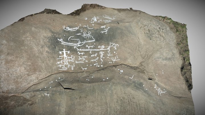 Newly discovered rock carving 3D Model