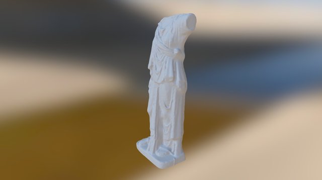 Caryatid Figure of the Muse Melpomene 3D Model