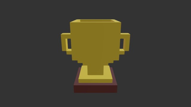 Gold Trophy 3D Model